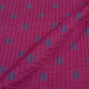 Magenta Colour Geoemtric Print 36 inch Width Pin Tucks Cotton Fabric 