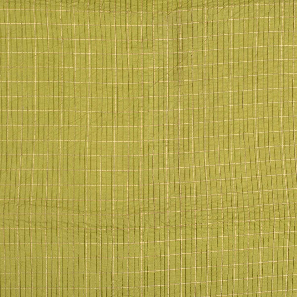 Mehndi Green Colour Geoemtric Print 36 inch Width Pin Tucks Cotton Fabric