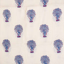 Off White Colour Tree Motif Print 34 inch Width Pin Tucks Cotton Fabric 