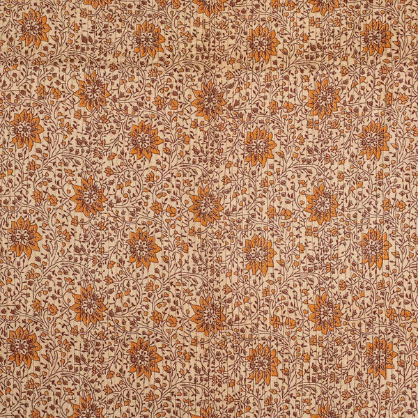 Beige Colour Floral Jaal Print 35 inch Width Pin Tucks Cotton Fabric