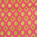 Candy Pink Colour Mughal Print 34 inch Width Pin Tucks Cotton Fabric 