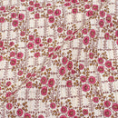 Beige Colour Floral Jaal Print Pin Tucks Cotton Fabric 34 inch Width
