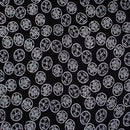Black Colour Geometric Print Pin Tucks Cotton Fabric 34 inch Width