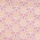 Pastel Pink Colour Gold Floral Jaal Print Flex Cotton Fabric