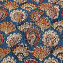 Blue Colour Quirky Block Print 36 inch Width Pin Tucks Cotton Fabric 