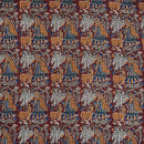 Coffee Brown Colour Village Block Print 36 inch Width Pin Tucks Cotton Fabric 