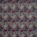 Grey Colour Village Block Print 38 inch Width Pin Tucks Cotton Fabric 