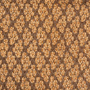 Brown Colour Floral Block Print 35 inch Width Pin Tucks Cotton Fabric 