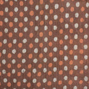 Choco Brown Colour Dabu Block Print 38 inch Width Pin Tucks Cotton Fabric 