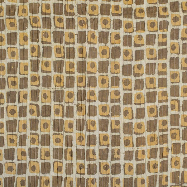 Bronze Mist Colour Dabu Block Print 38 inch Width Pin Tucks Cotton Fabric 