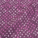 Light Purple Colour Dabu Block Print 38 inch Width Pin Tucks Cotton Fabric 