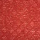 Brick Colour Dabu Block Print 38 inch Width Pin Tucks Cotton Fabric 