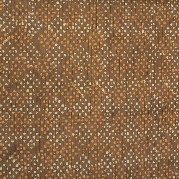 Rust Brown Colour Dabu Block Print 39 inch Width Pin Tucks Cotton Fabric 