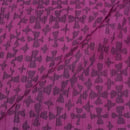 Magenta Colour Dabu Block Print 37 inch Width Pin Tucks Cotton Fabric 