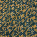 Mustard Yellow Colour Dabu Block Print 37 inch Width Pin Tucks Cotton Fabric 