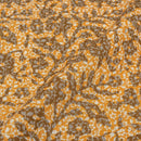 Apricot Orange Colour Dabu Block Print 38 inch Width Pin Tucks Cotton Fabric 