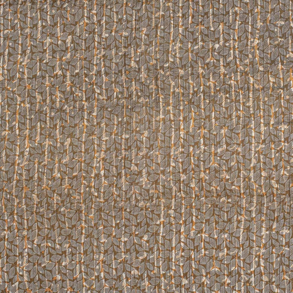 Cedar Colour Dabu Block Print 37 inch Width Pin Tucks Cotton Fabric 