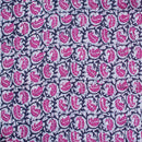 White Purple Colour Batik Print Pin Tucks Cotton Fabric