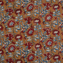 Mustard Brown Colour Authentic Hand Block Print Mal Type Cotton Fabric