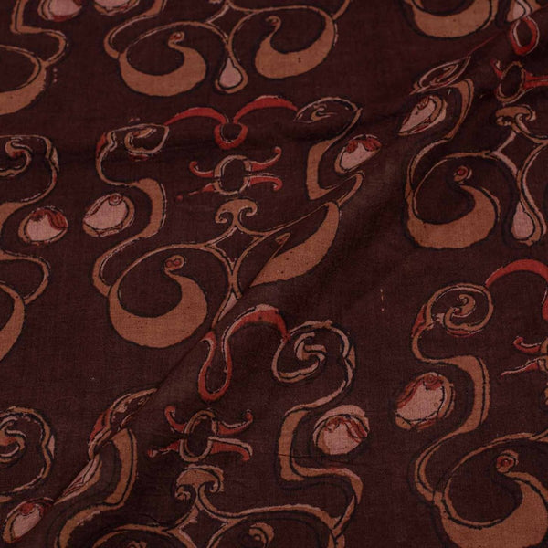 Maroon Colour Authentic Hand Block Print Mal Type Cotton Fabric