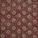 Brick Orange Colour Authentic Hand Block Print Bagru Cotton Fabric