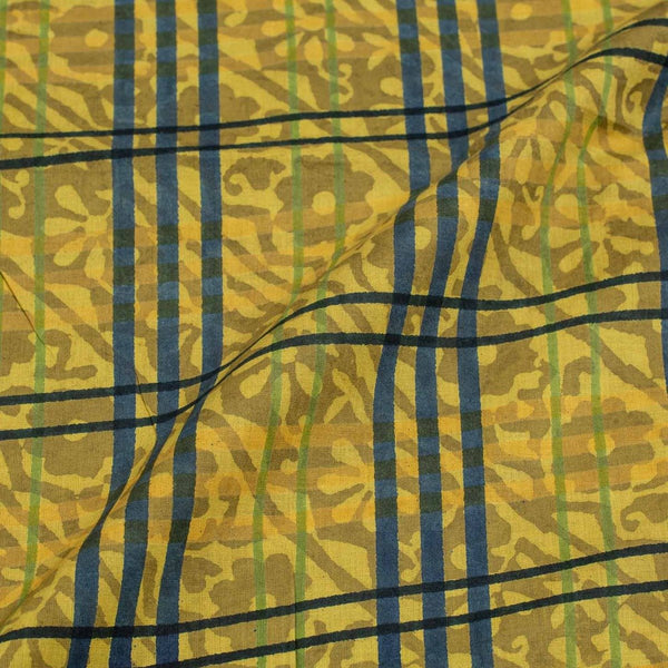 Multi Colour Unique Dabu With Screen Print Cotton Fabric