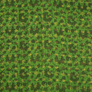 Green Colour Unique Dabu With Screen Print Cotton Fabric