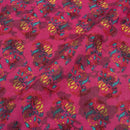 Pink Colour Unique Dabu With Screen Print Cotton Fabric