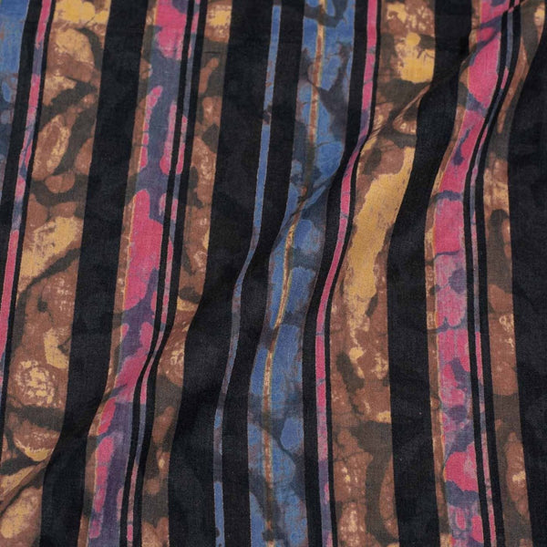 Black Colour Unique Dabu With Screen Print Cotton Fabric