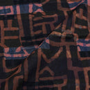 Black Colour Unique Dabu With Screen Print Cotton Fabric