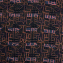 Black Colour Unique Dabu With Screen Print Cotton Fabric