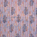 Light Pink Colour Unique Dabu With Screen Print Cotton Fabric