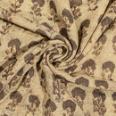 Beige Colour Authentic Ajarakh Hand Block Print Modal x Modal Fabric