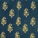 Teal Colour Authentic Ajarakh Hand Block Print Modal x Modal Fabric