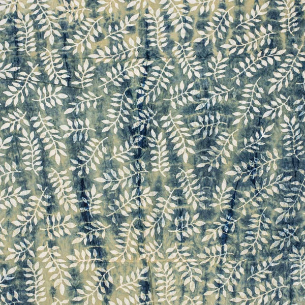 Blue Colour Authentic Ajarakh Hand Block Print Modal x Modal Fabric
