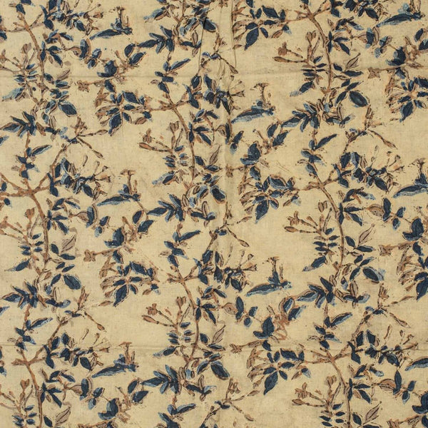 Off White Colour Authentic Ajarakh Hand Block Print Modal x Modal Fabric