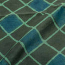 Charcoal Green Colour Shibori Mono Chanderi Fabric Pre Cut Of 2.25 Meter Width 40 inch