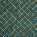 Charcoal Green Colour Shibori Mono Chanderi Fabric Pre Cut Of 2.25 Meter Width 40 inch