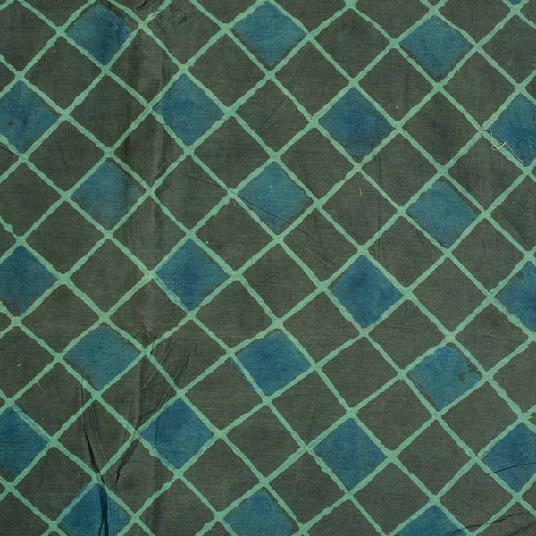 Charcoal Green Colour Shibori Mono Chanderi Fabric Pre Cut Of 2.25 Meter Width 40 inch