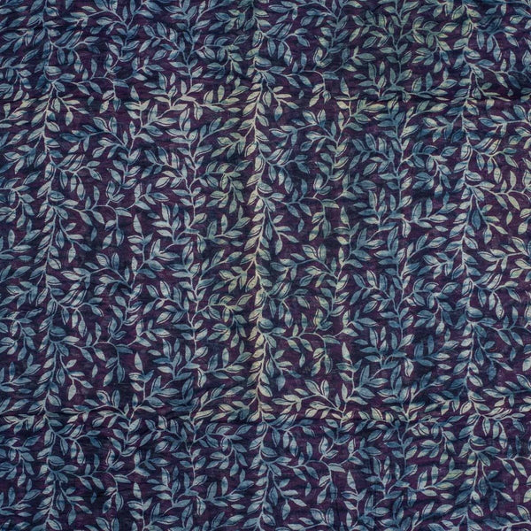 Indigo Colour Shibori Mono Chanderi Fabric Pre Cut Of 2.25 Meter Width 40 inches