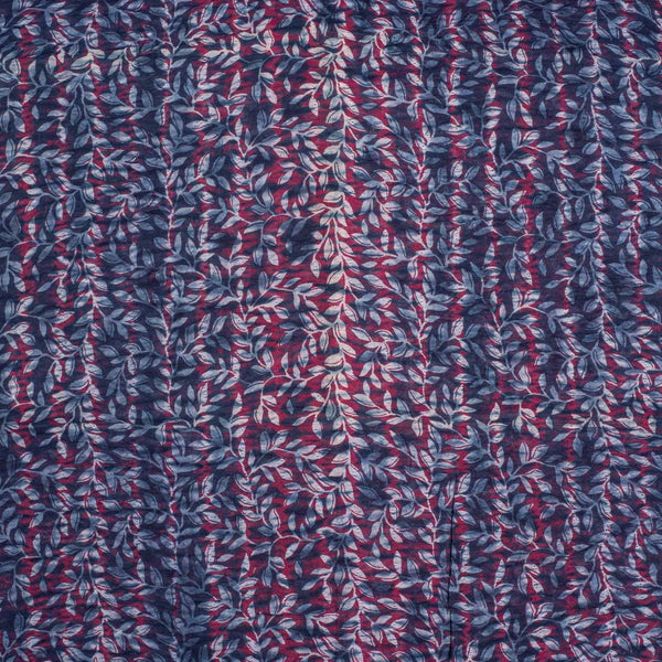 Indigo Colour Shibori Mono Chanderi Fabric Pre Cut Of 2.50 Meter Width 40 inches