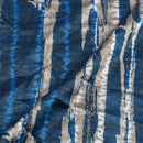Indigo Colour Shibori Modal Satin Fabric Pre Cut Of 2.50 Meter Width 40 inch