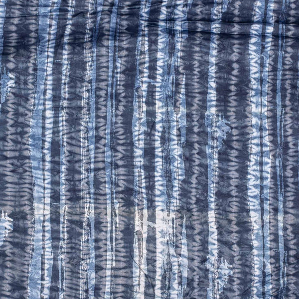 Indigo Colour Shibori Modal Satin Fabric Pre Cut Of 2.50 Meter Width 40 inch