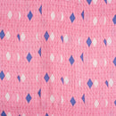 Pink Colour Discharge Print Rayon Dobby Fabric