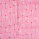 Pink Colour Discharge Print Rayon Dobby Fabric
