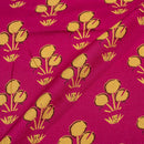 Rani Pink Colour Discharge Print Rayon Dobby Fabric