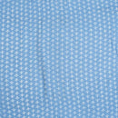 Cadet Blue Colour Discharge Print Rayon Dobby Fabric