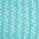 Sea Blue Colour Discharge Print Rayon Dobby Fabric