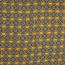 Dark Grey Colour Geometric Print Dobby Cotton Fabric