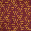 Maroon Colour Geometric Print Dobby Cotton Fabric